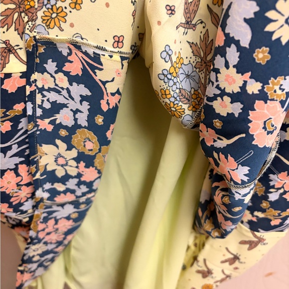 ModCloth Floral Patchwork Wrap Midi Dress Size 14 Boho Cottagecore Retro - Picture 8 of 10